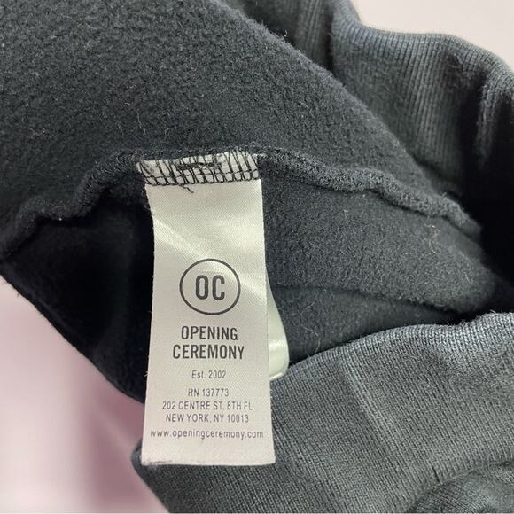 Opening Ceremony Womens Black Logo Scallop Sweatpants Joggers Pants Size XS - Picture 5 of 6